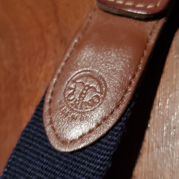 Torino European Ribbed Surcingle Navy Blue Belt 44 - Picture 5 of 10